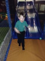 Having fun at the soft play centre!