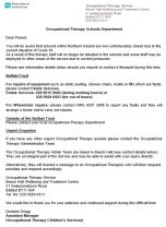Message from Occupational Therapy