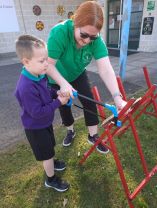 Helping out in the garden